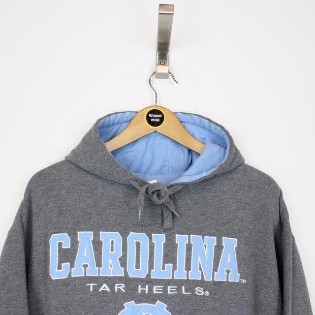 Vintage USA Carolina Tar Heels Grey and Blue Hoodie Jumper