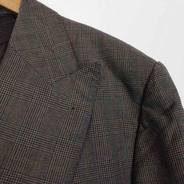 Burberry London Brown Checked Double Breasted Baker-S Blazer Jacket