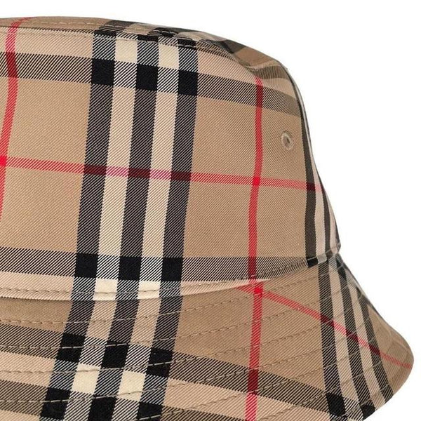 Burberry London Tan Nova Check Cotton Panel Bucket Hat