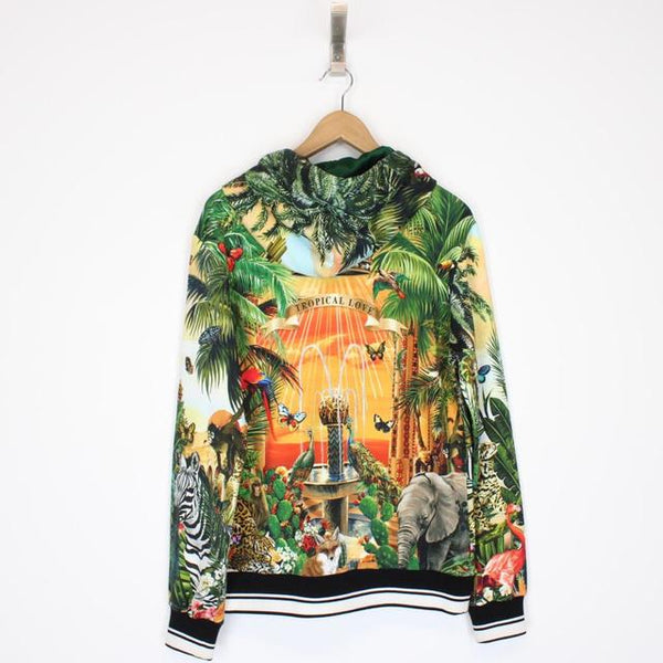 Dolce and Gabbana Multicoloured Tropical King Print Hoodie Jumper