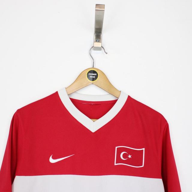 Nike Turkey 2008/09 Red and White Short Sleeve Home Football Shirt