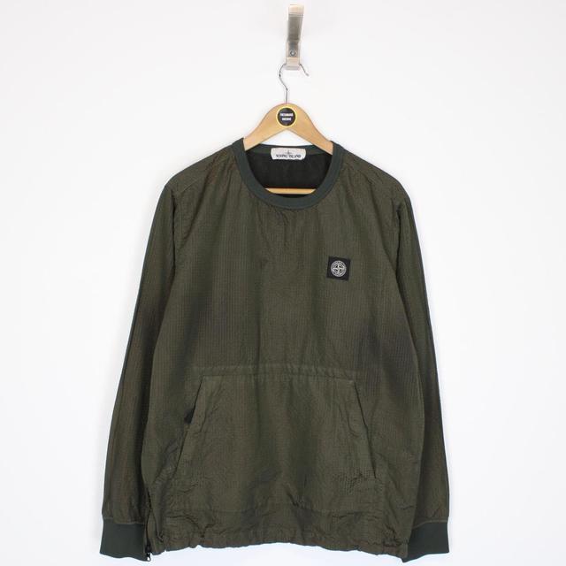 Stone Island AW 2020 Khaki Green Nylon Metal Watro Sweatshirt Jacket