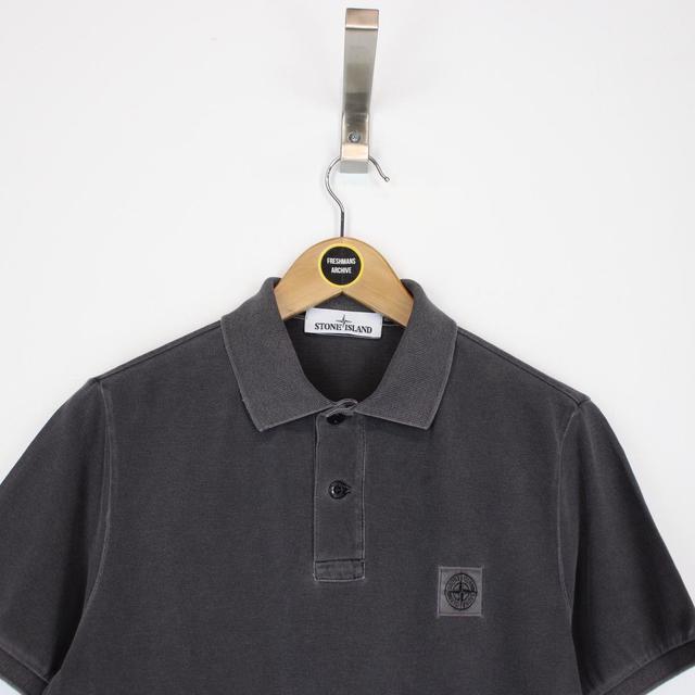 Stone Island SS 2019 Grey Short Sleeve Compass Polo Shirt