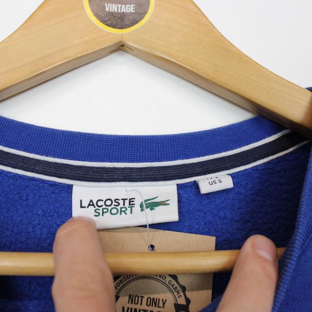 Lacoste Sport Blue Crew Neck Cotton Sweatshirt Jumper