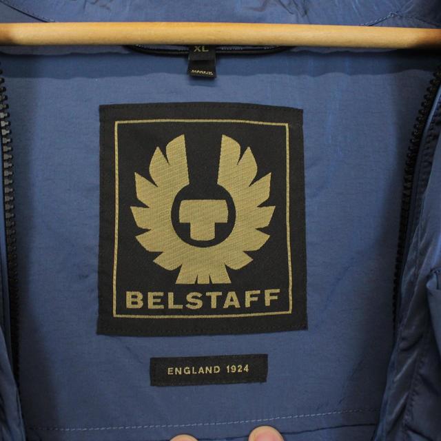 Belstaff Blue Full Zip Nylon Rift Overshirt Jacket