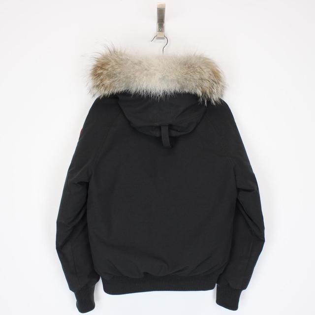 Canada Goose Black Chilliwack Bomber Down Jacket with Fur Trim