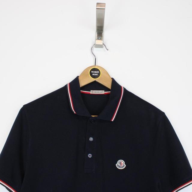 Moncler Maglia Manica Corta Navy Blue Short Sleeve Polo Shirt