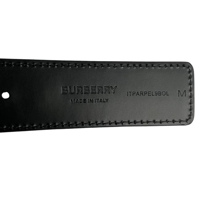 Burberry Beige and Black TB Nova Check Reversible Belt