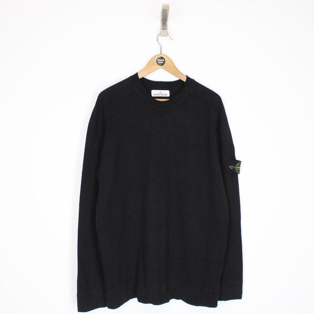 Stone Island SS 2019 Black Cotton Knit Sweatshirt Jumper