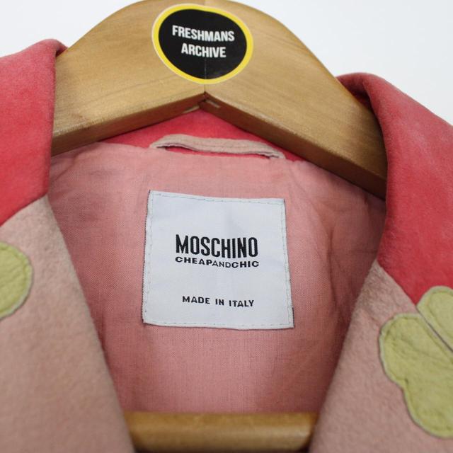 Moschino Cheap and Chic Multicoloured Floral Goat Skin Leather Jacket