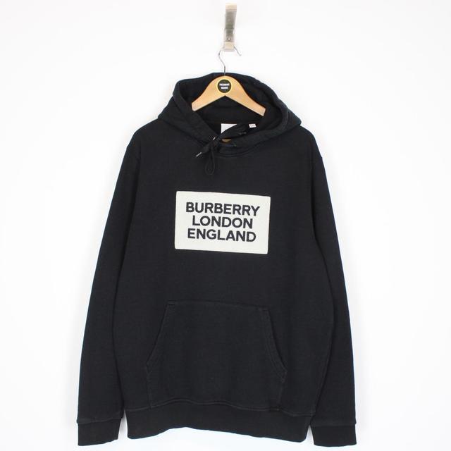 Burberry London Black Fawson Logo Hoodie Jumper