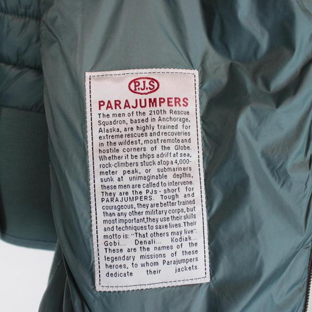 Parajumpers Jayden Mixed Hybrid Green Full Zip Down Jacket