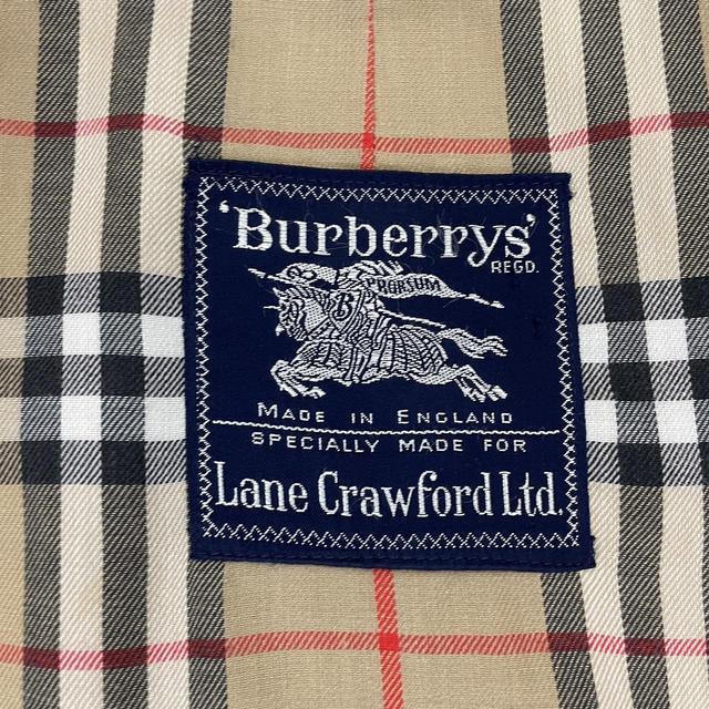 Vintage 90s Burberry Beige Nova Check Double Breasted Trench Coat