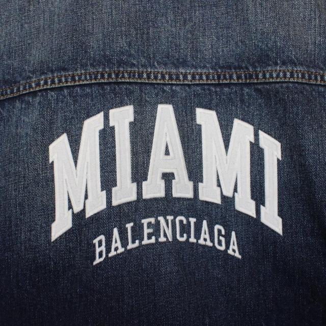 Balenciaga Limited Edition Miami Navy Blue Denim Jacket