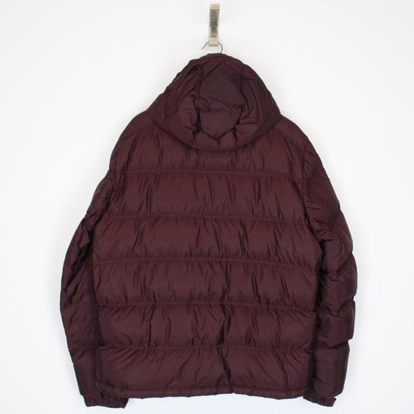 Prada Nylon Burgundy Full Zip Down Puffer Jacket