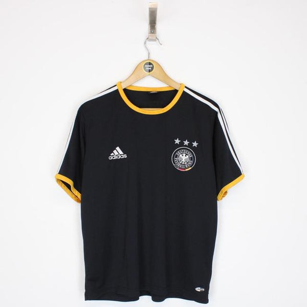 Vintage Adidas Germany Black Training Short Sleeve Football Shirt