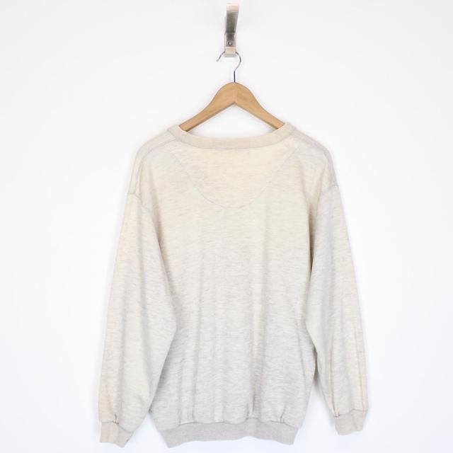 Vintage 90s Pierre Balmain Paris Beige Spellout Sweatshirt Jumper