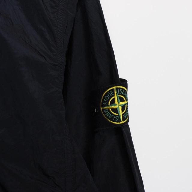 Stone Island SS 2018 Navy Blue Full Zip Nylon Metal Shimmer Overshirt Jacket