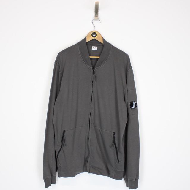 CP Company Grey Cotton Full Zip Sweatshirt Jumper