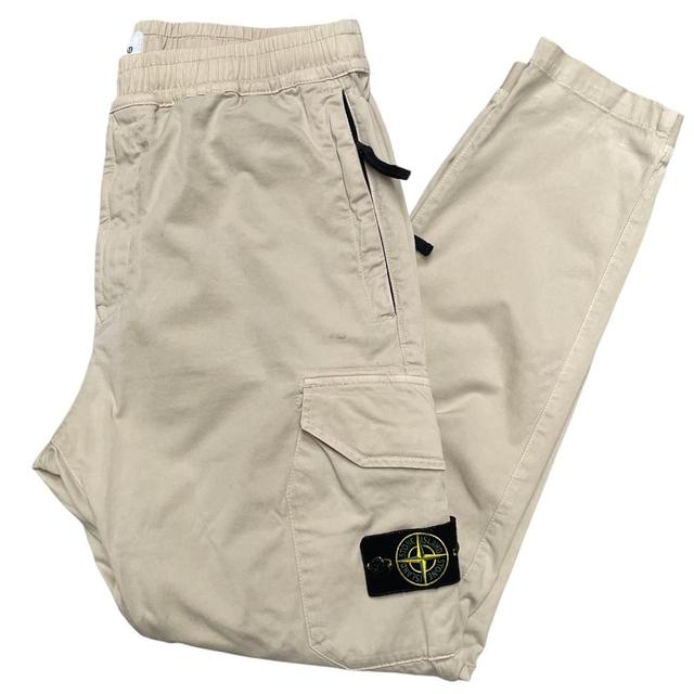 Stone Island AW 2019 Beige RE-T Fit Cargo Trousers