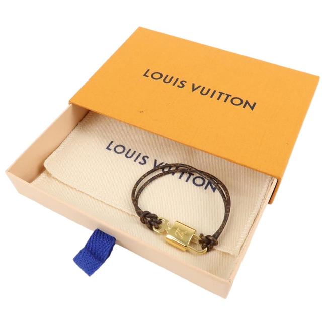 Louis Vuitton Brown and Gold Lock It Again Monogram Bracelet