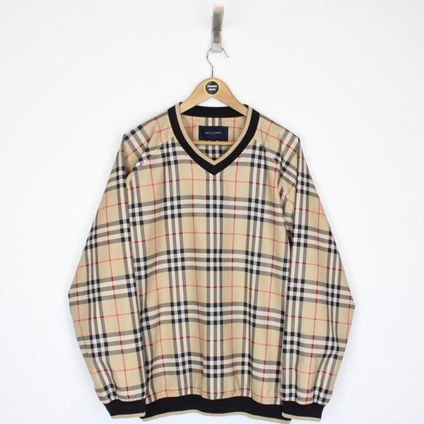 Burberry Golf Beige and Black Nova Check Pullover Jacket