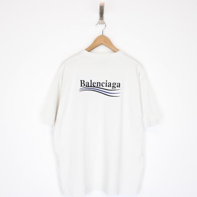 Balenciaga Political Campaign White Short Sleeve T-Shirt