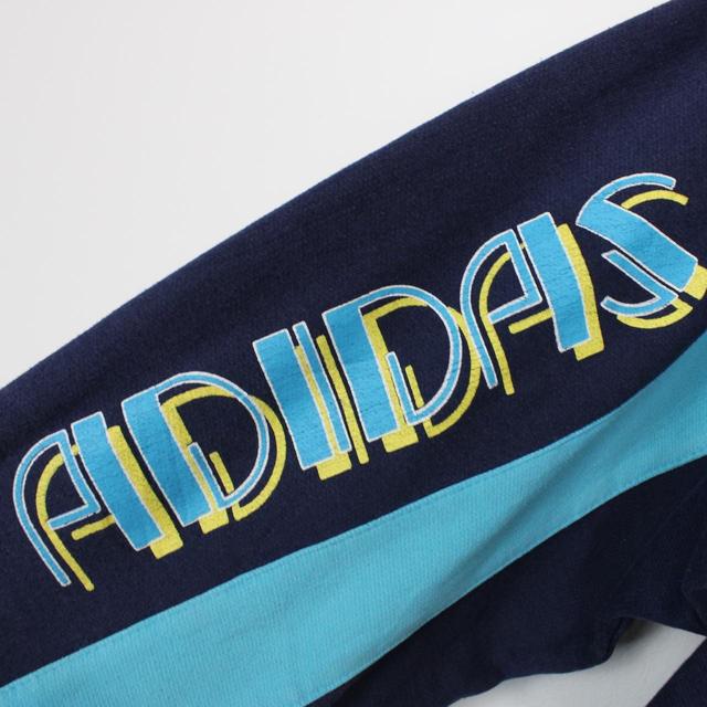 Vintage 90s Adidas Navy Blue Spellout Sweatshirt Jumper