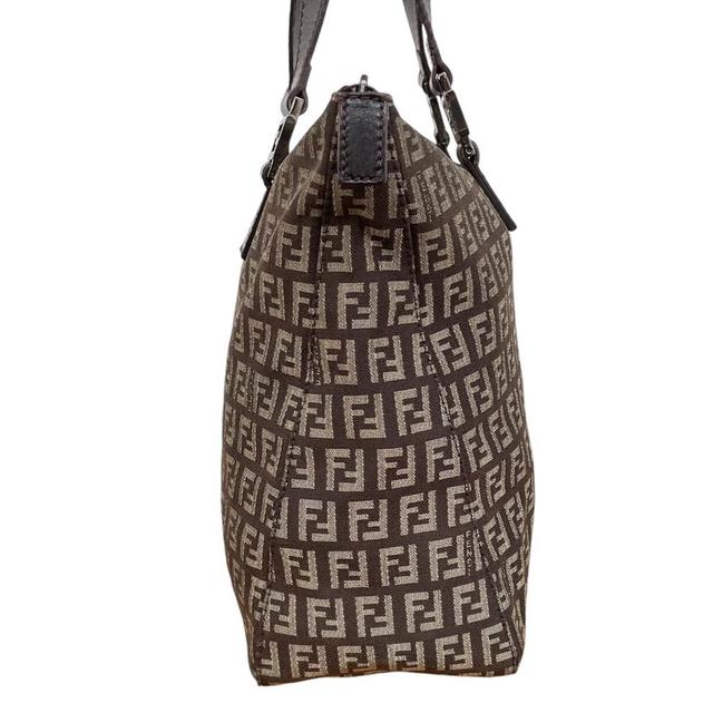 Fendi Zucchino Monogram Brown Canvas Tote Bag