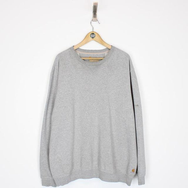 Vintage Carhartt Grey Spellout Sweatshirt Jumper