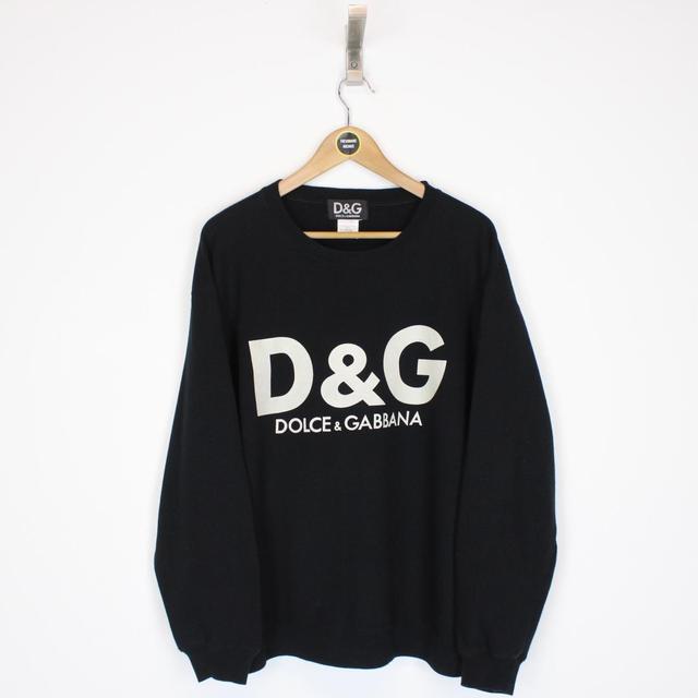 Vintage Dolce and Gabbana Black and White Sweatshirt Jumper