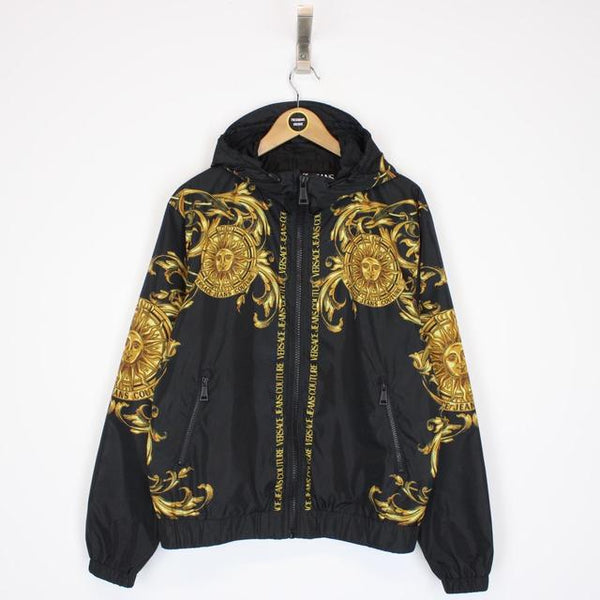 Versace Jeans Couture Black and Gold Baroque Jacket