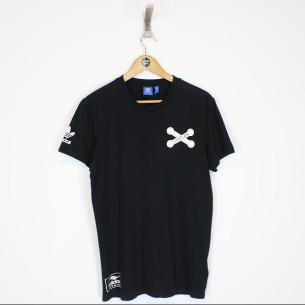 Adidas Black and White Short Sleeve Spellout T-Shirt