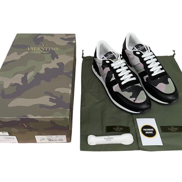 Valentino Garavani Mesh Rockrunner Multicoloured Camo Trainers