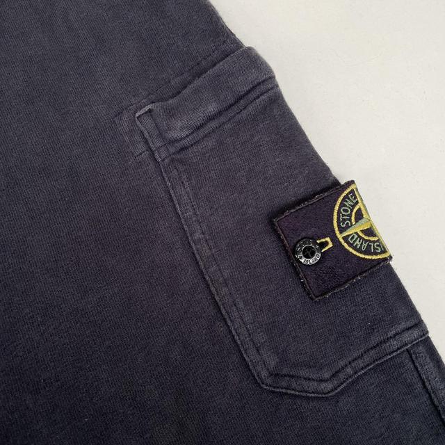 Stone Island SS 2017 Navy Blue Slim Fit Cotton Tracksuit Bottoms / Joggers