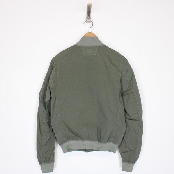 CP Company Sage Green Full Zip Nycra Goggle Bomber Jacket