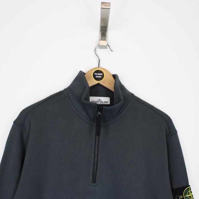 Stone Island AW 2023 Grey 1/4 Zip Sweatshirt Jumper