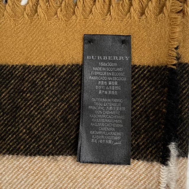 Burberry Prorsum Multicoloured Nova Check Cashmere Wool Fringe Scarf