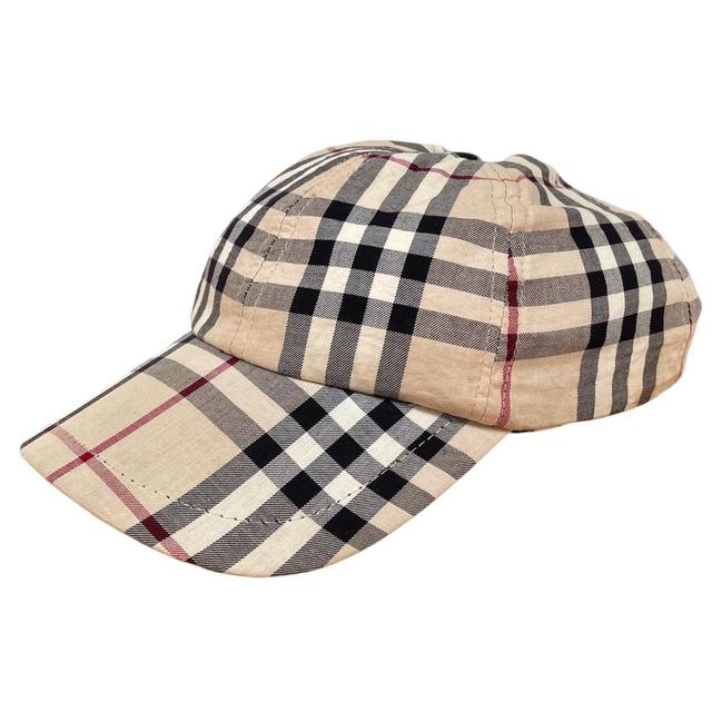 Vintage Burberry London Beige Nova Check Baseball Cap