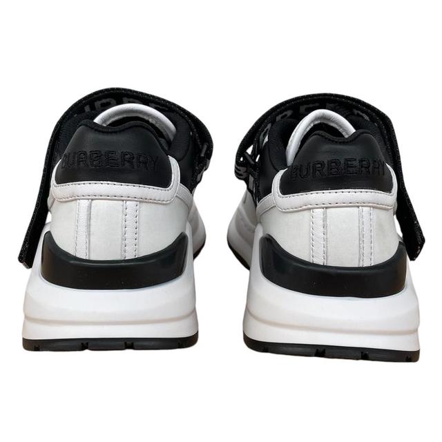 Burberry Ronnie Black and White Leather Trainers