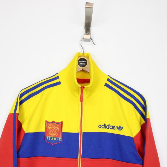 Rare Vintage Adidas Ecuador Red and Yellow 1974 World Cup Football Track Jacket