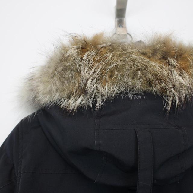 Canada Goose Navy Blue Wyndham Parka Down Jacket with Fur Trim