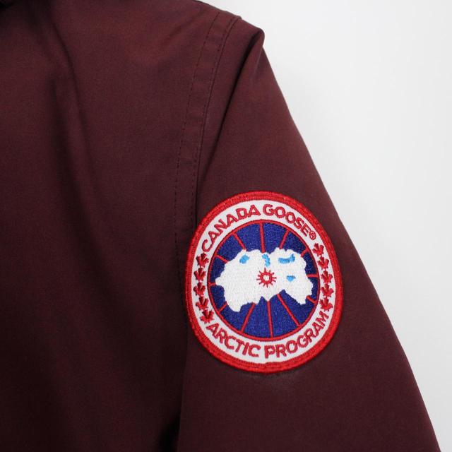 Canada Goose Burgundy Trillium Parka Down Coat with Fur Trim