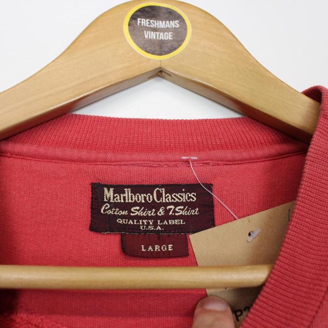 Vintage 90s Marlboro Classics Red Sweatshirt Jumper