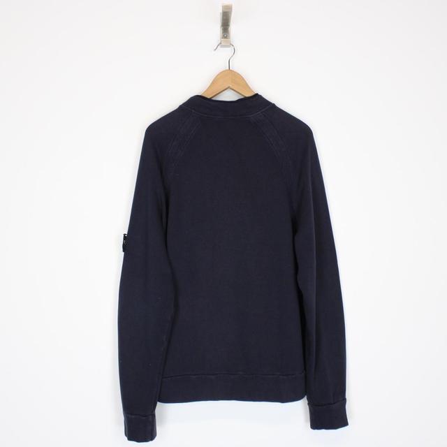 Vintage Stone Island AW 2005 Navy Blue Mock Neck Sweatshirt Jumper