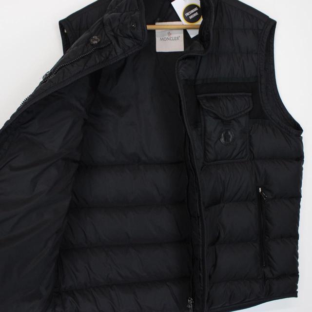 Moncler Black Athos Full Zip Down Gilet / Bodywarmer