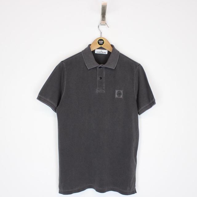 Stone Island SS 2019 Grey Short Sleeve Compass Polo Shirt