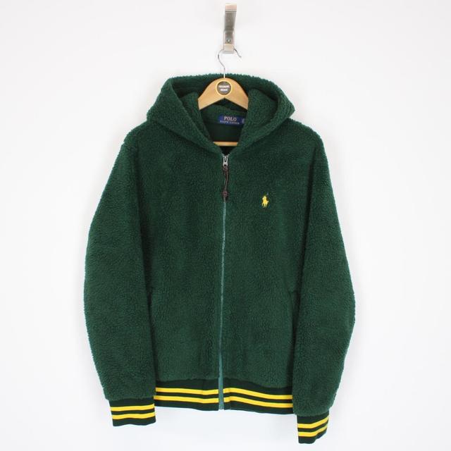 Polo Ralph Lauren Green and Yellow Sherpa Fleece Hoodie