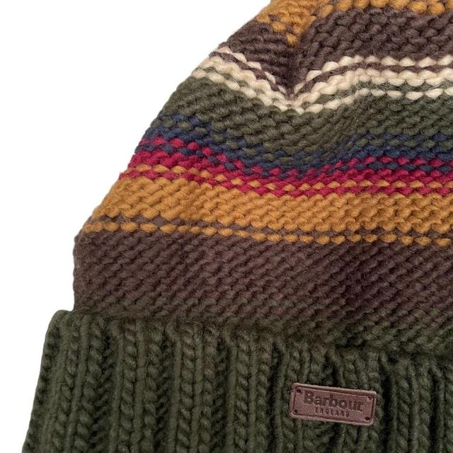 Barbour Multicoloured Acrylic Knit Harrow Stripe Beanie Hat