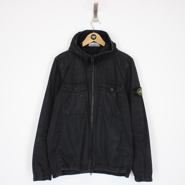 Stone Island AW 2018 Black Full Zip Hooded Overshirt Jacket